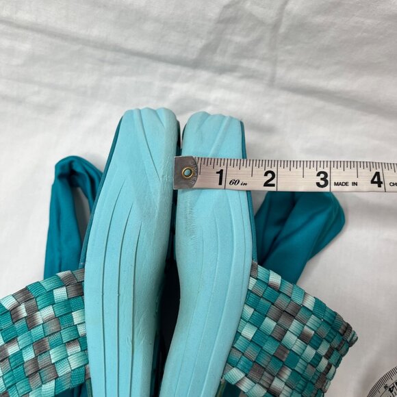 Vionic Womens 8 Tia Blue Woven Thong Toe Comfort Sandals - Picture 5 of 8